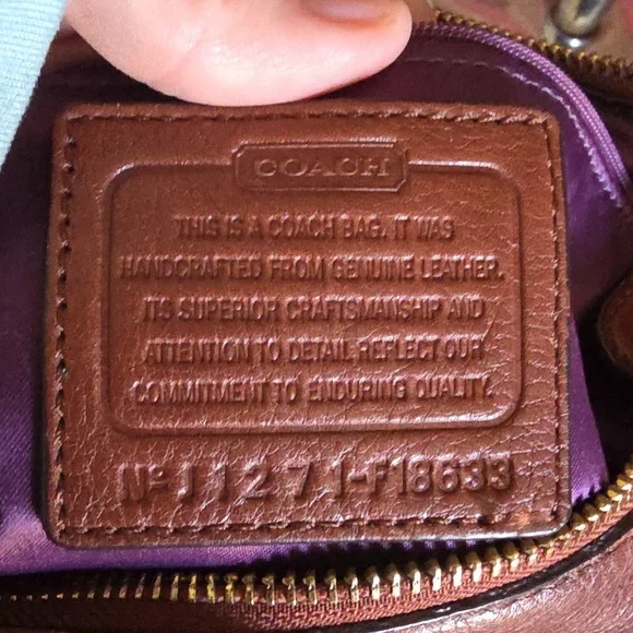 Coach Madison Haley Brown Leather Hobo Bag - Picture 9 of 9